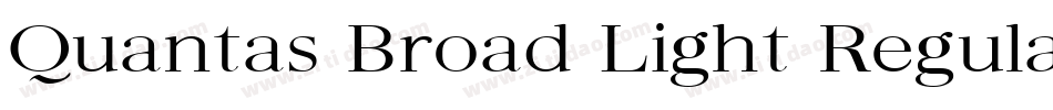 Quantas Broad Light Regular字体转换
